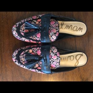 Sam Edelman floral embroidered loafers size 8